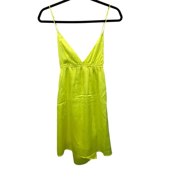 RVCA Neon Yellow Sleeveless Dress Size L/12 NWT - Picture 2 of 7
